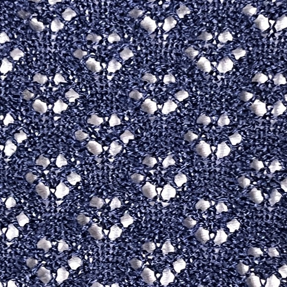 ModCloth | Navy Blue Open Knit Short Sleeve Button Up Cardigan, Small - Picture 2 of 7